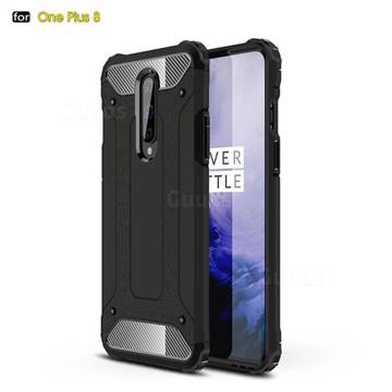 King Kong Armor Premium Shockproof Dual Layer Rugged Hard Cover for OnePlus 8 - Black Gold
