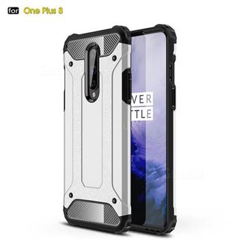 King Kong Armor Premium Shockproof Dual Layer Rugged Hard Cover for OnePlus 8 - White