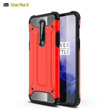 King Kong Armor Premium Shockproof Dual Layer Rugged Hard Cover for OnePlus 8 - Big Red