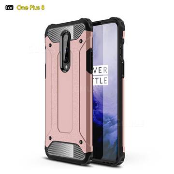 King Kong Armor Premium Shockproof Dual Layer Rugged Hard Cover for OnePlus 8 - Rose Gold
