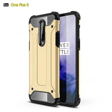 King Kong Armor Premium Shockproof Dual Layer Rugged Hard Cover for OnePlus 8 - Champagne Gold