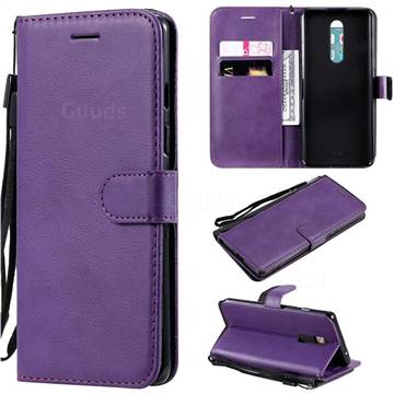 Retro Greek Classic Smooth PU Leather Wallet Phone Case for OnePlus 8 - Purple