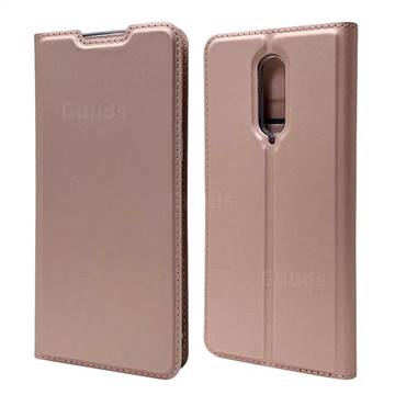 Ultra Slim Card Magnetic Automatic Suction Leather Wallet Case for OnePlus 8 - Rose Gold