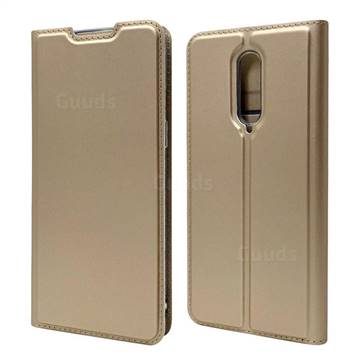 Ultra Slim Card Magnetic Automatic Suction Leather Wallet Case for OnePlus 8 - Champagne