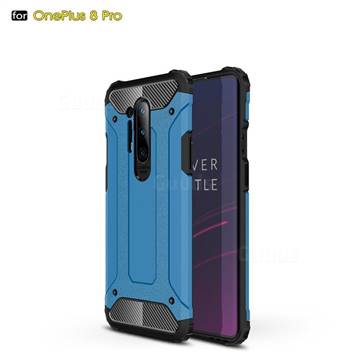 King Kong Armor Premium Shockproof Dual Layer Rugged Hard Cover for OnePlus 8 Pro - Sky Blue