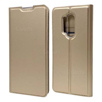 Ultra Slim Card Magnetic Automatic Suction Leather Wallet Case for OnePlus 8 Pro - Champagne