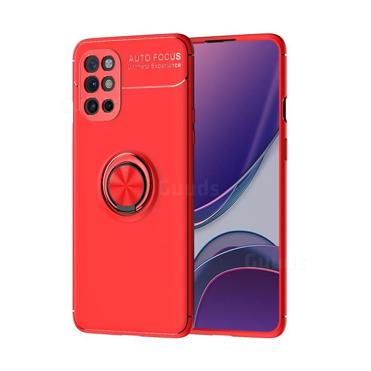 Auto Focus Invisible Ring Holder Soft Phone Case for OnePlus 8T - Red