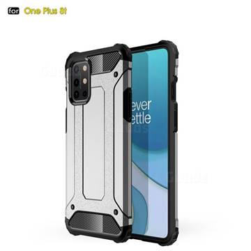 King Kong Armor Premium Shockproof Dual Layer Rugged Hard Cover for OnePlus 8T - White
