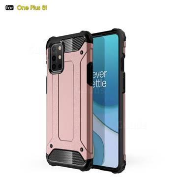 King Kong Armor Premium Shockproof Dual Layer Rugged Hard Cover for OnePlus 8T - Rose Gold