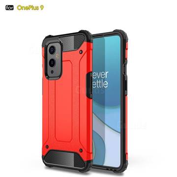 King Kong Armor Premium Shockproof Dual Layer Rugged Hard Cover for OnePlus 9 - Big Red