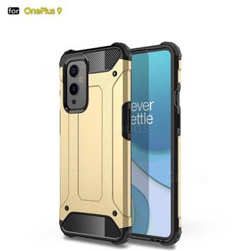 King Kong Armor Premium Shockproof Dual Layer Rugged Hard Cover for OnePlus 9 - Champagne Gold
