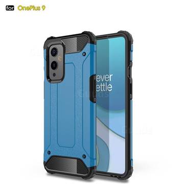 King Kong Armor Premium Shockproof Dual Layer Rugged Hard Cover for OnePlus 9 - Sky Blue