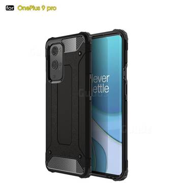 King Kong Armor Premium Shockproof Dual Layer Rugged Hard Cover for OnePlus 9 Pro - Black Gold
