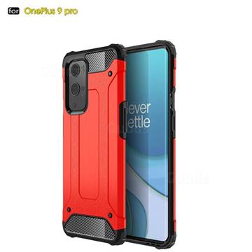 King Kong Armor Premium Shockproof Dual Layer Rugged Hard Cover for OnePlus 9 Pro - Big Red