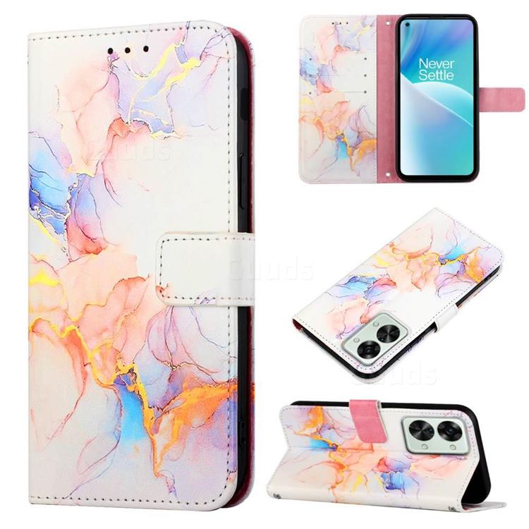 Galaxy Dream Marble Leather Wallet Protective Case for OnePlus Nord 2T
