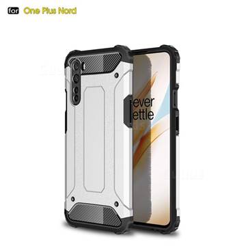 King Kong Armor Premium Shockproof Dual Layer Rugged Hard Cover for OnePlus Nord (OnePlus 8 NORD 5G, OnePlus Z) - White