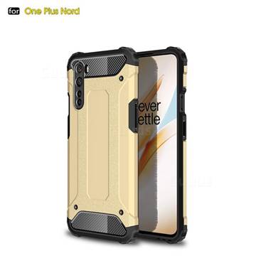 King Kong Armor Premium Shockproof Dual Layer Rugged Hard Cover for OnePlus Nord (OnePlus 8 NORD 5G, OnePlus Z) - Champagne Gold