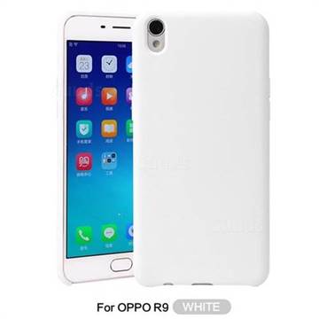 Howmak Slim Liquid Silicone Rubber Shockproof Phone Case Cover for Oppo R9 - White