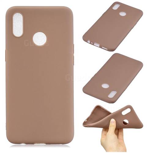 Candy Soft Silicone Phone Case for Oppo Realme 3 - Coffee