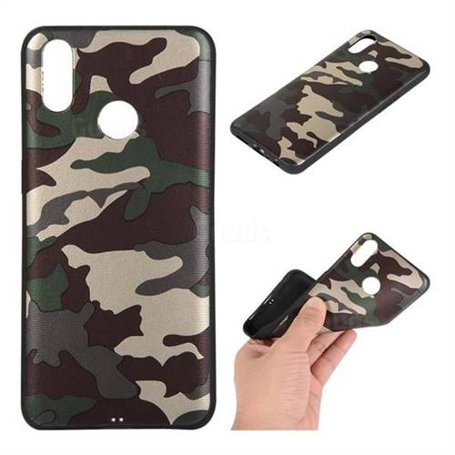 Camouflage Soft TPU Back Cover for Oppo Realme 3 Pro - Gold Green