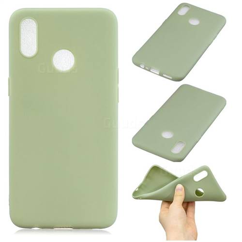 Candy Soft Silicone Phone Case for Oppo Realme 3 Pro - Pea Green