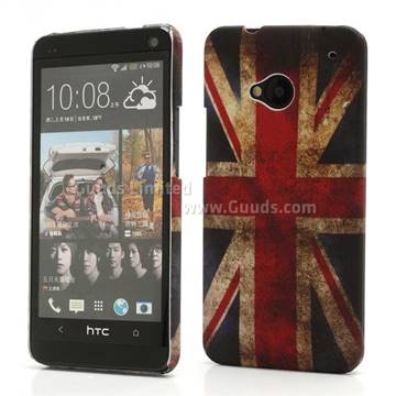 Retro UK Flag Plastic Case for HTC One M7 801e