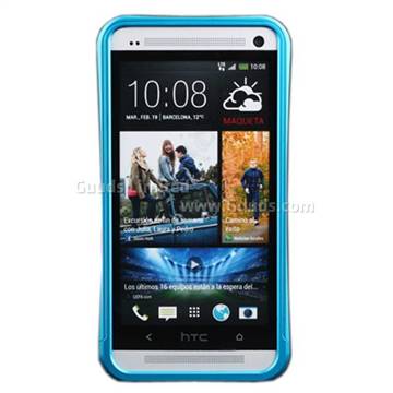 Slide-on Aluminum Metal Bumper for HTC One M7 801e - Baby Blue