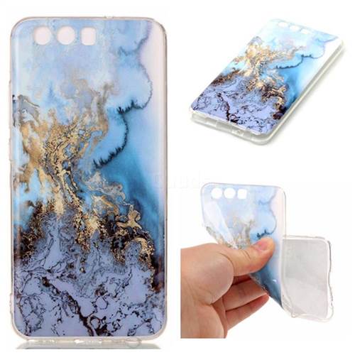 Sea Blue Soft TPU Marble Pattern Case for Huawei P10