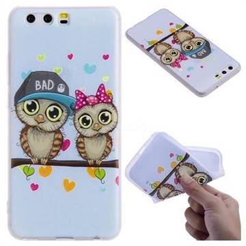 Couple Owls 3D Relief Matte Soft TPU Back Cover for Huawei P10