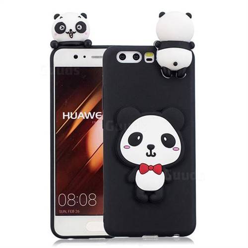 Red Bow Panda Soft 3D Climbing Doll Soft Case for Huawei P10