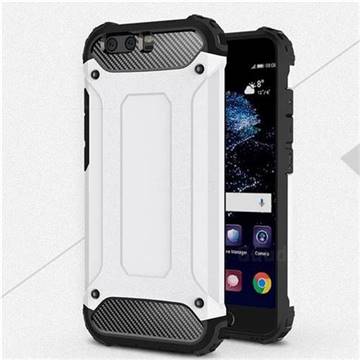 King Kong Armor Premium Shockproof Dual Layer Rugged Hard Cover for Huawei P10 - White