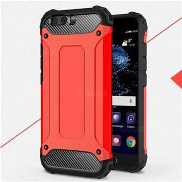 King Kong Armor Premium Shockproof Dual Layer Rugged Hard Cover for Huawei P10 - Big Red