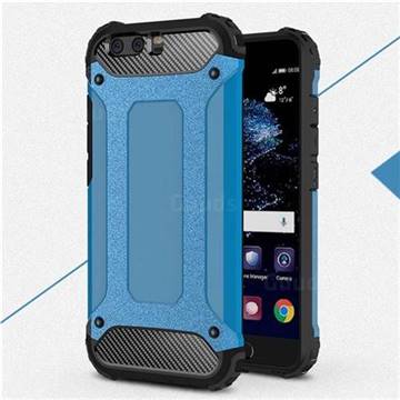 King Kong Armor Premium Shockproof Dual Layer Rugged Hard Cover for Huawei P10 - Sky Blue