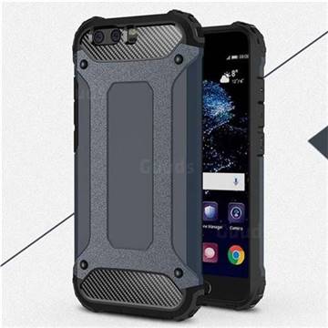 King Kong Armor Premium Shockproof Dual Layer Rugged Hard Cover for Huawei P10 - Navy