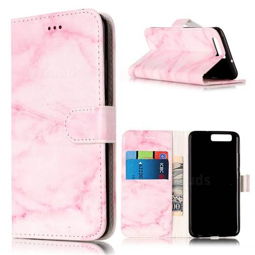 Pink Marble PU Leather Wallet Case for Huawei P10