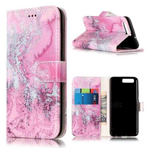 Pink Seawater PU Leather Wallet Case for Huawei P10