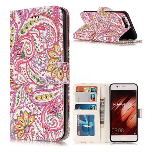 Pepper Flowers 3D Relief Oil PU Leather Wallet Case for Huawei P10