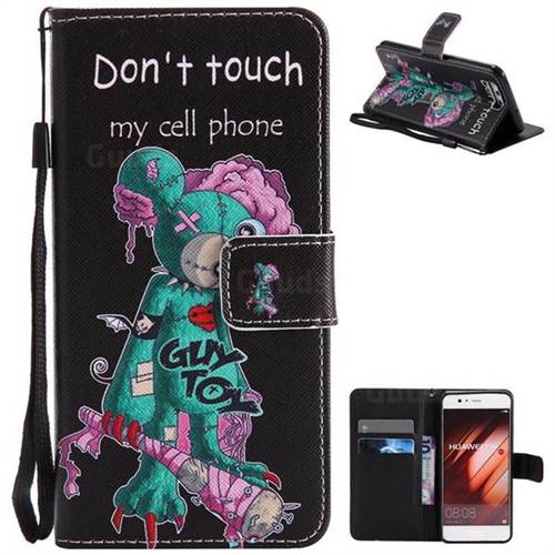 One Eye Mice PU Leather Wallet Case for Huawei P10