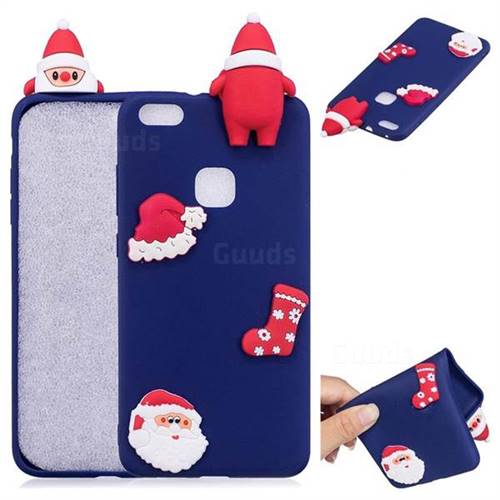Navy Santa Claus Christmas Xmax Soft 3D Silicone Case for Huawei P10 Lite P10Lite