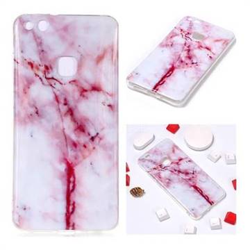 Red Grain Soft TPU Marble Pattern Phone Case for Huawei P10 Lite P10Lite