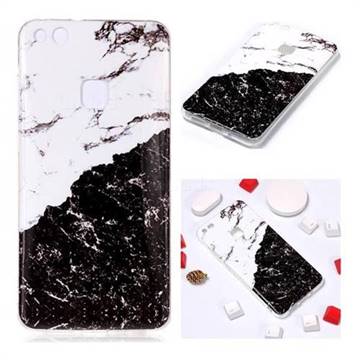Black and White Soft TPU Marble Pattern Phone Case for Huawei P10 Lite P10Lite