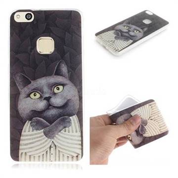 Cat Embrace IMD Soft TPU Cell Phone Back Cover for Huawei P10 Lite P10Lite
