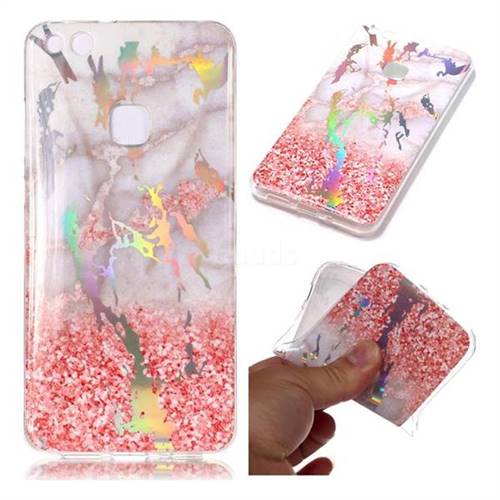Powder Sandstone Marble Pattern Bright Color Laser Soft TPU Case for Huawei P10 Lite P10Lite