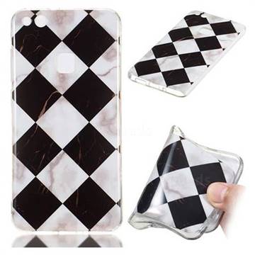 Black and White Matching Soft TPU Marble Pattern Phone Case for Huawei P10 Lite P10Lite