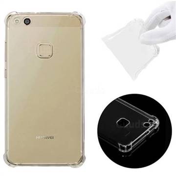 Anti-fall Clear Soft Back Cover for Huawei P10 Lite P10Lite - Transparent