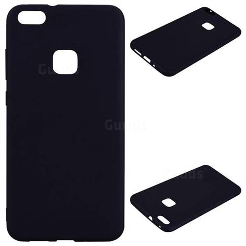 Candy Soft Silicone Protective Phone Case for Huawei P10 Lite P10Lite - Black