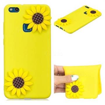 Yellow Sunflower Soft 3D Silicone Case for Huawei P10 Lite P10Lite