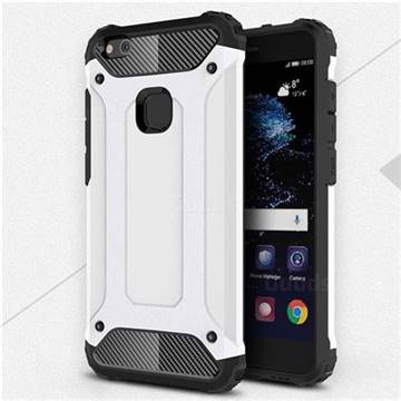 King Kong Armor Premium Shockproof Dual Layer Rugged Hard Cover for Huawei P10 Lite P10Lite - White