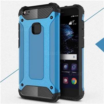 King Kong Armor Premium Shockproof Dual Layer Rugged Hard Cover for Huawei P10 Lite P10Lite - Sky Blue