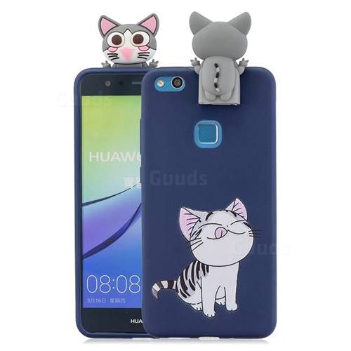 Grinning Cat Soft 3D Climbing Doll Stand Soft Case for Huawei P10 Lite P10Lite